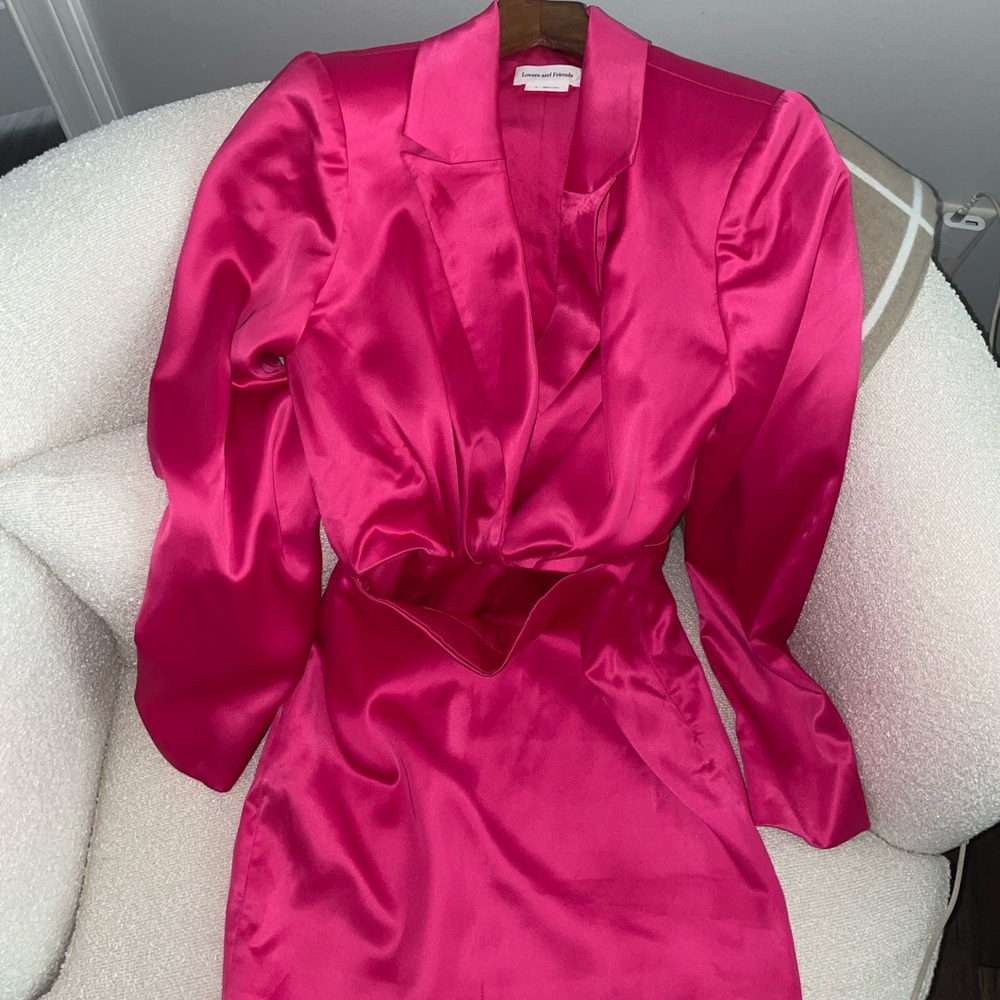 Revolve Lovers and Friends Andie Blazer Dress‎ in Raspberry Pink - Picture 16 of 16